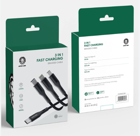 3 In 1 Fast Charging Braided Cable 1.2m 3 In 1 Fast Charging Braided Cable 1.2m
